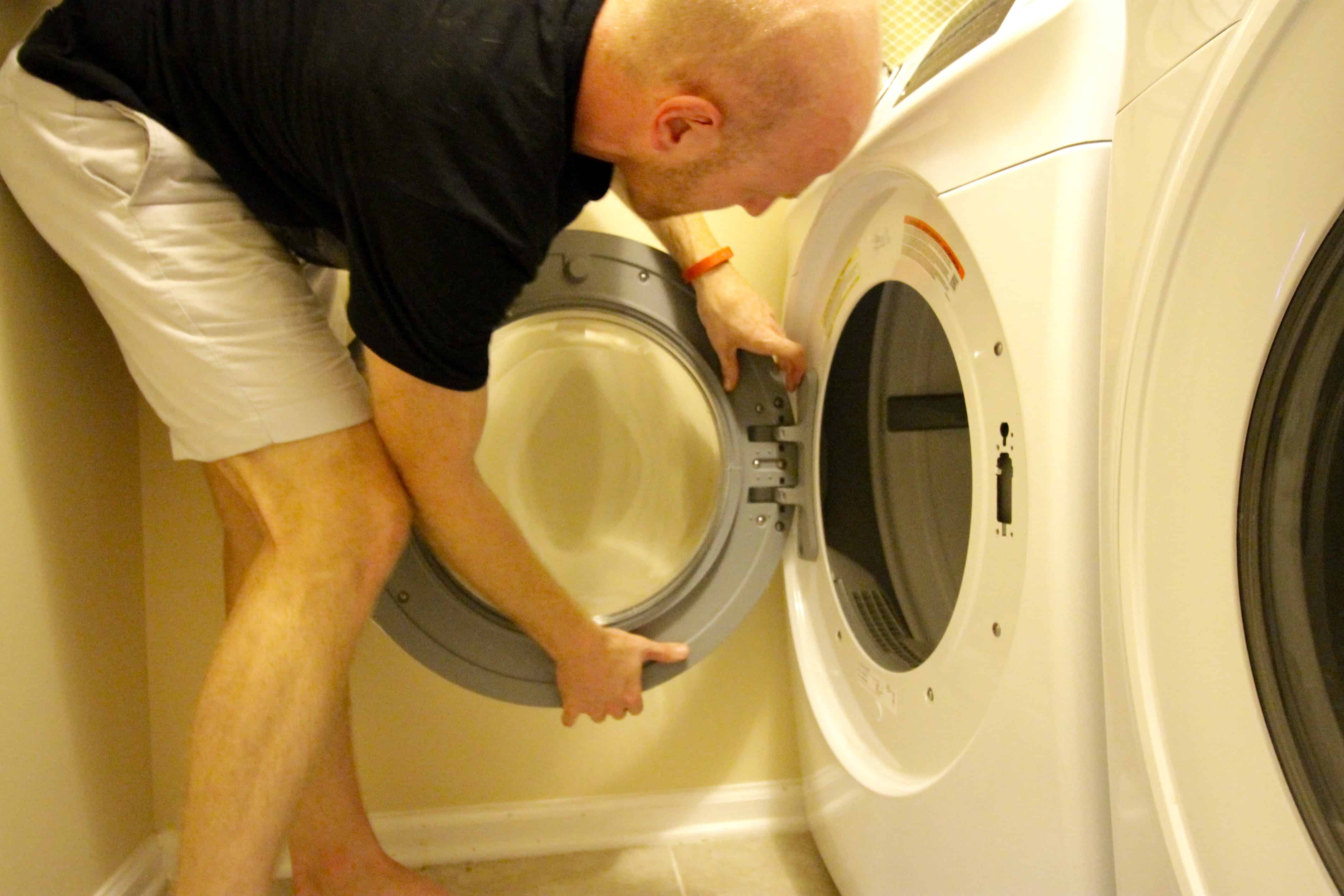 How to reverse a dryer door - charleston crafted