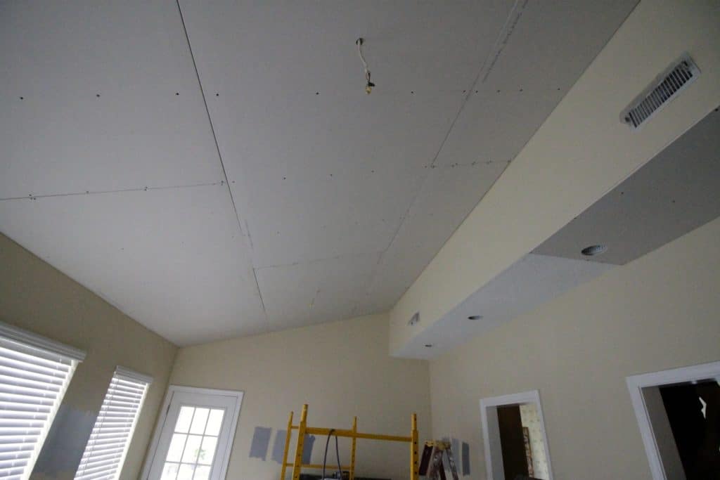 Drywalling Over Popcorn Ceilings - Charleston Crafted