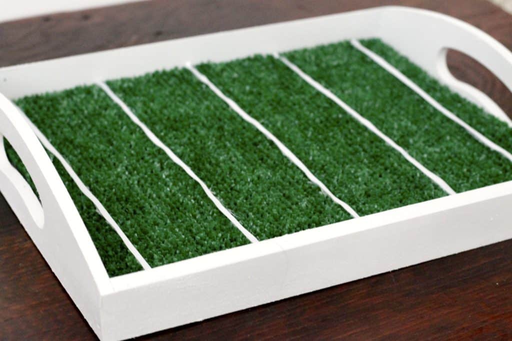 DIY Football Field Serving Tray - Charleston Crafted