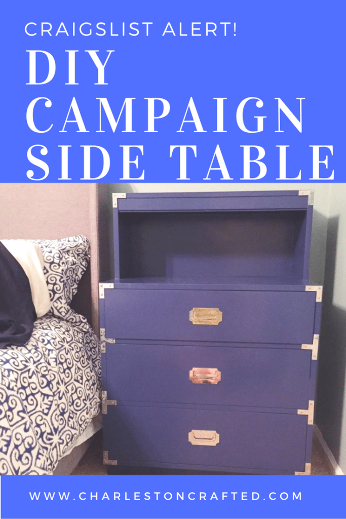 craigslist alert! I got 2 campaign dressers for $60 and completely made them over to work as side tables. Check it out! Charleston Crafted