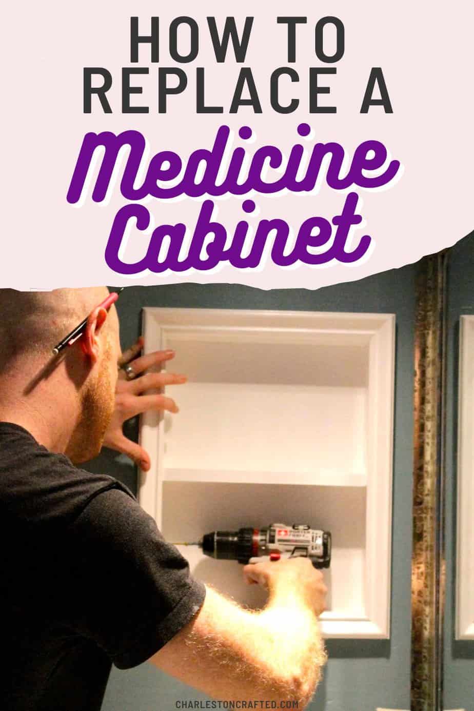 How to turn an old medicine cabinet into open shelving