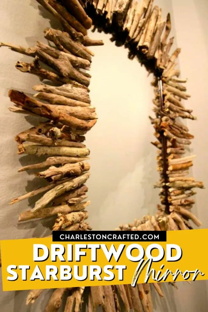 DIY driftwood starburst mirror