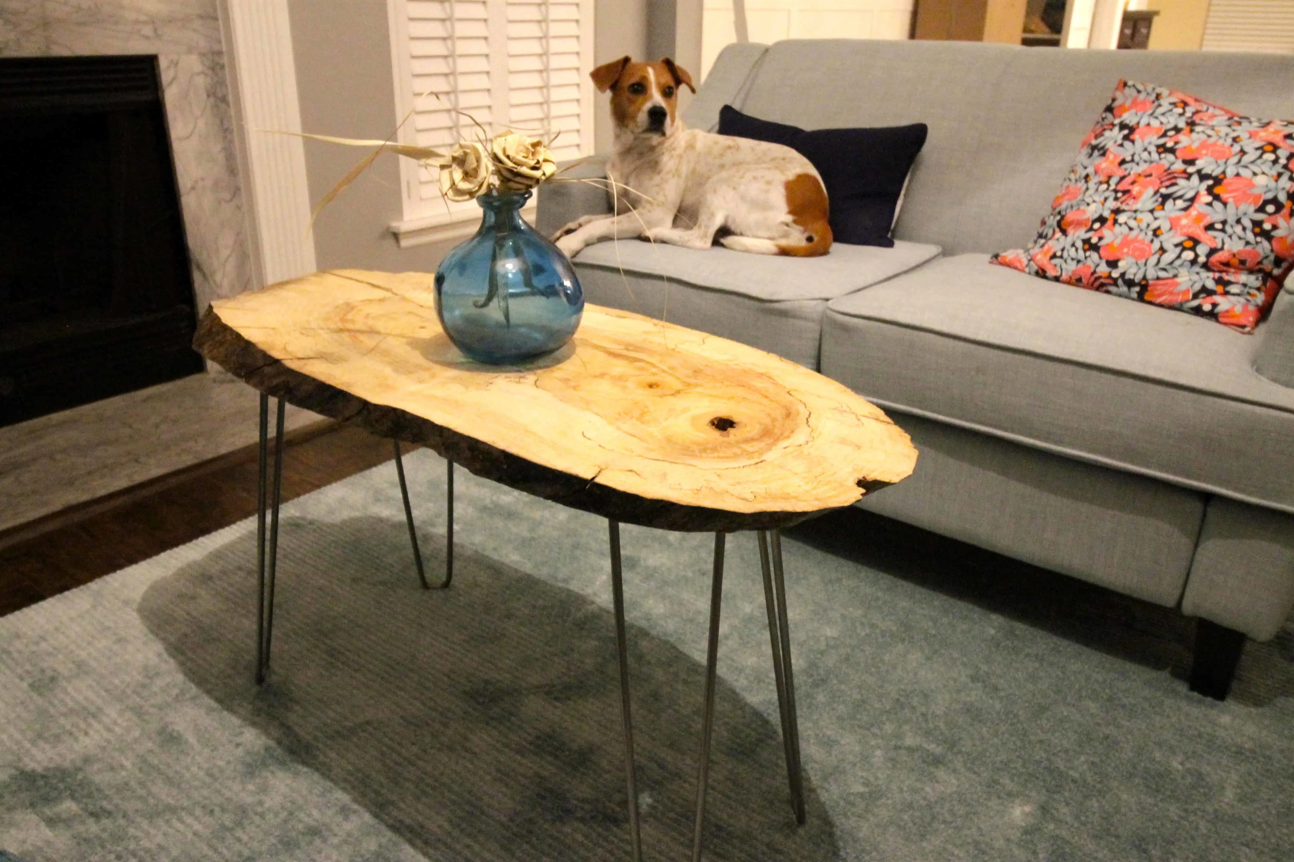 DIY Live Edge Wood Slab Coffee Table via Amazon The Lumber Shack - Charleston Crafted