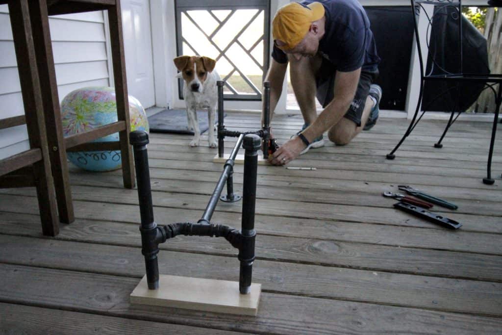 DIY Industrial Pipe Bench - Charleston Crafted
