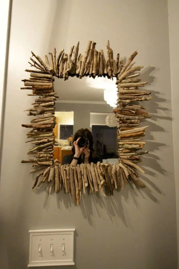 DIY Starburst Driftwood Mirror - Charleston Crafted