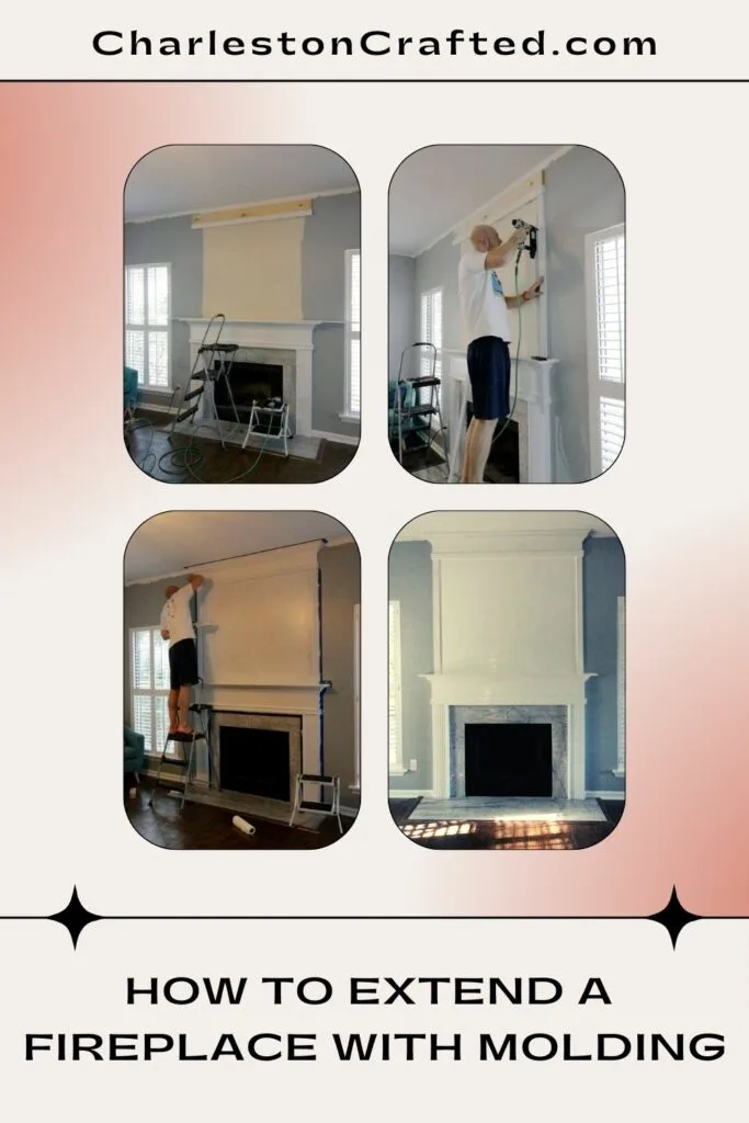 how to extend a fireplace with molding