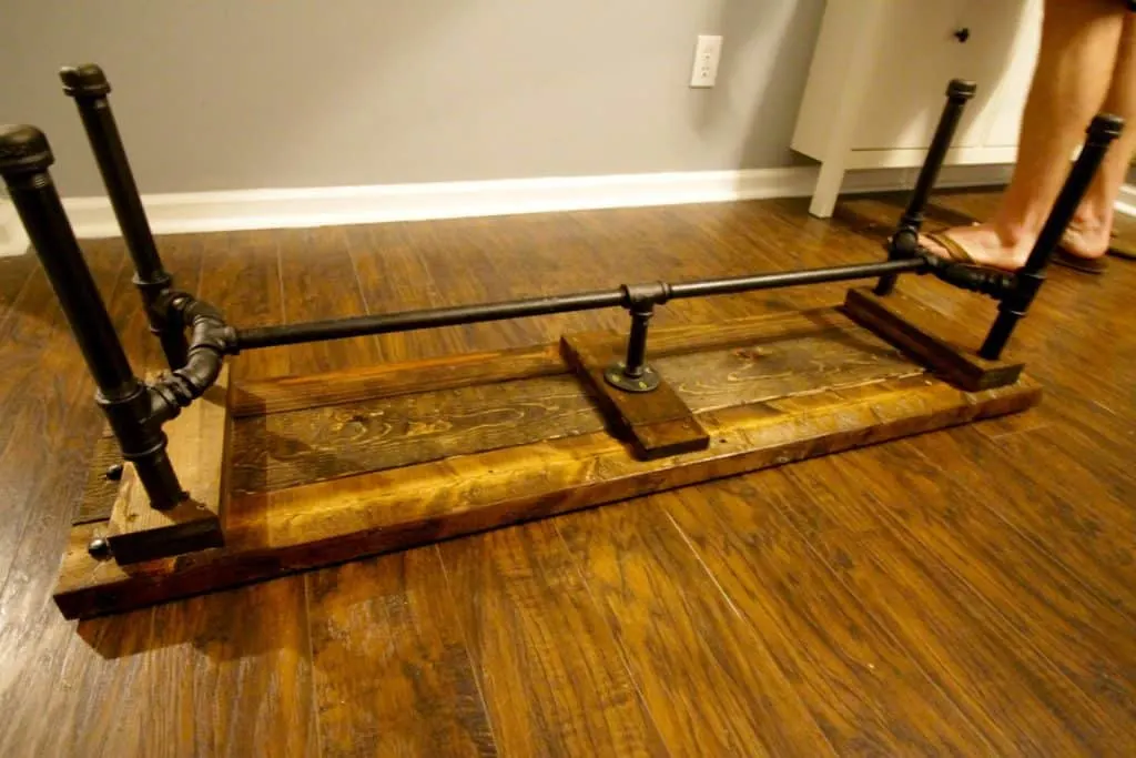 DIY Industrial Pipe Bench - Charleston Crafted