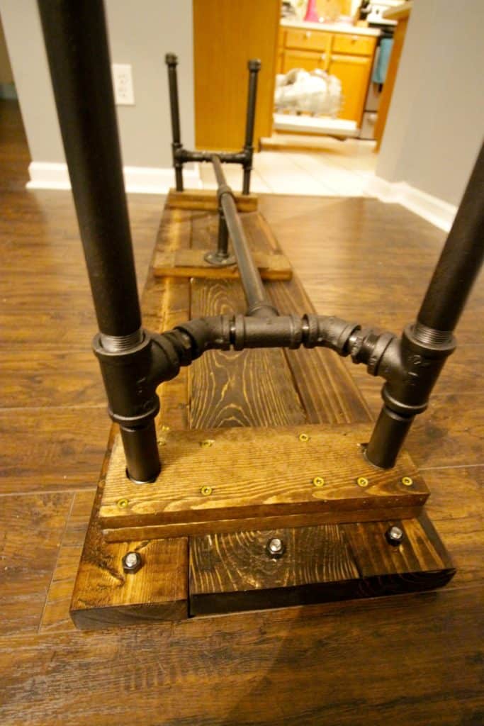 DIY Industrial Pipe Bench - Charleston Crafted