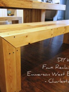 DIY Knock Off Faux Reclaimed Wood Emmerson West Elm Benches - Charleston Crafted