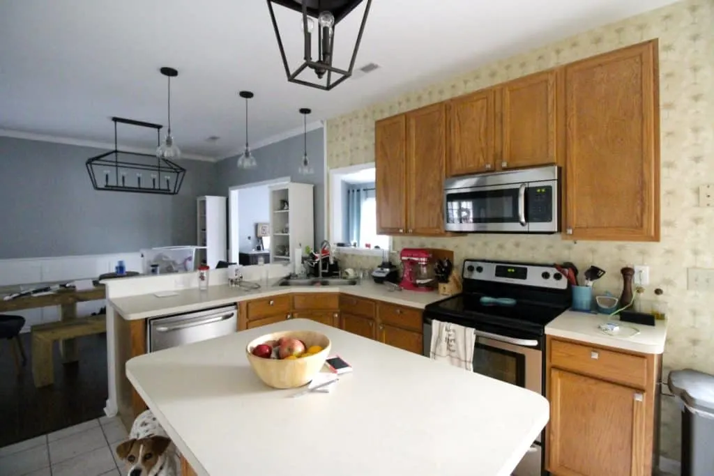 Current State of the Kitchen pre-makeover - Charleston Crafted