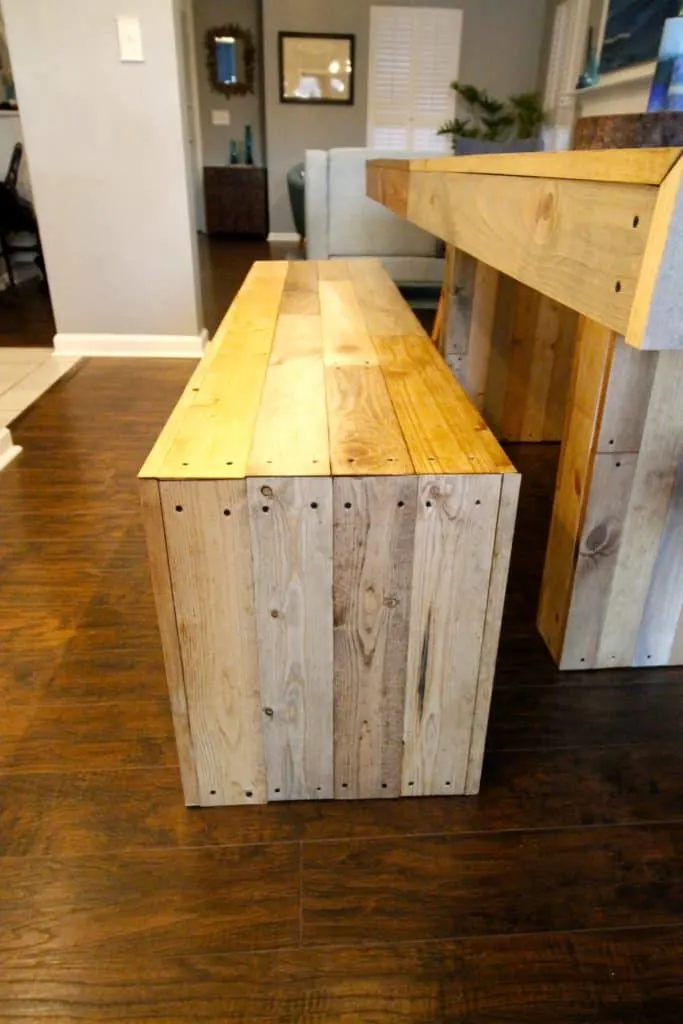 DIY Knock Off Faux Reclaimed Wood Emmerson West Elm Benches - Charleston Crafted