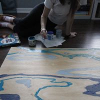 How to paint wood grain art