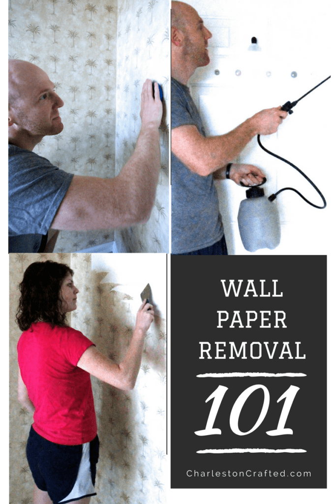 Our Experience Removing Wallpaper - How to DIY Remove Wall Paper - Charleston Crafted