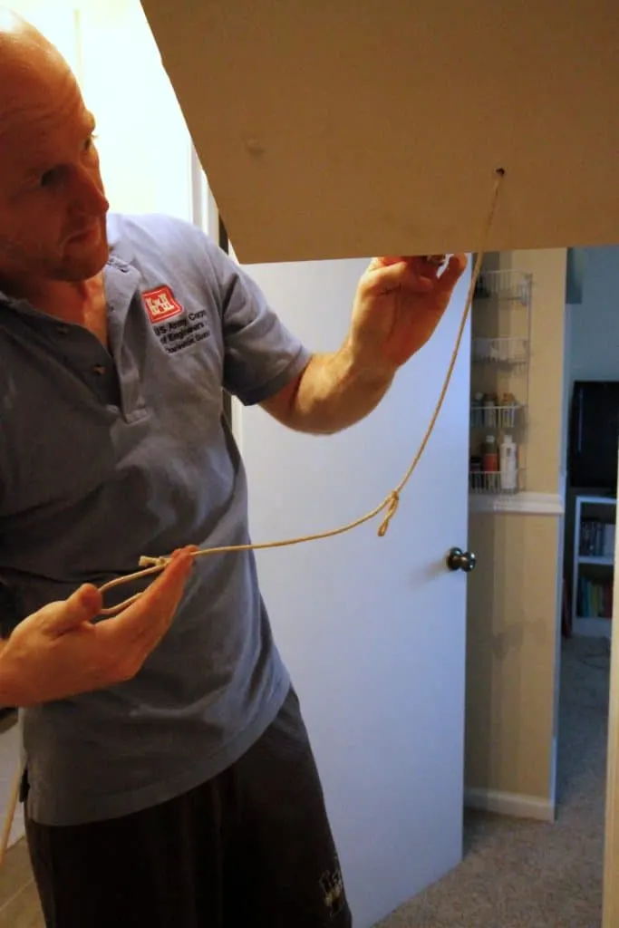 Replace an Attic Pull String with a Hook - Charleston Crafted