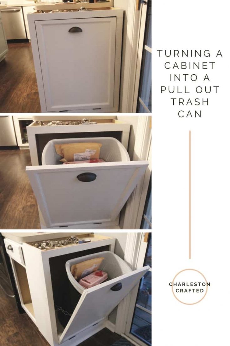 Turning a Cabinet into a Pull Out Trash Can - Charleston Crafted
