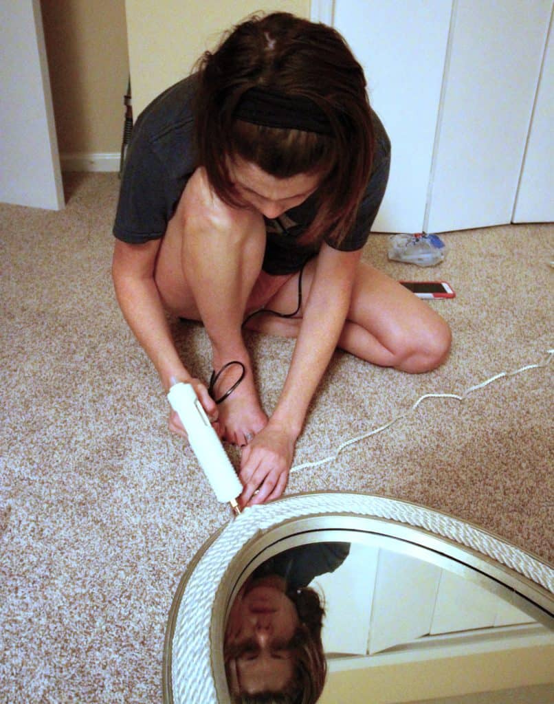 DIY Round Rope Mirror Tutorial - Charleston crafted