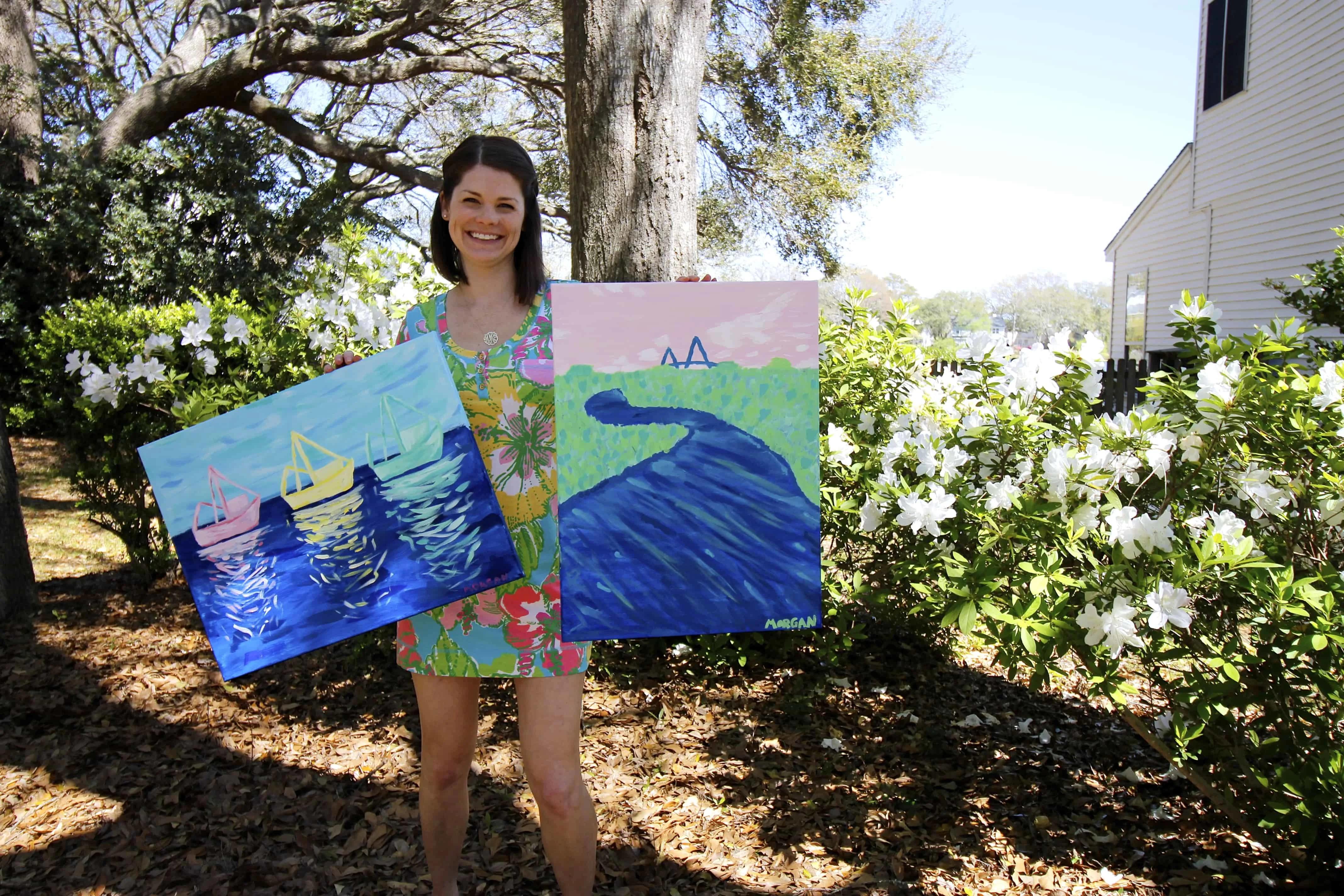 DIY Painting Landscapes for the $100 Room Challenge - Charleston Crafted