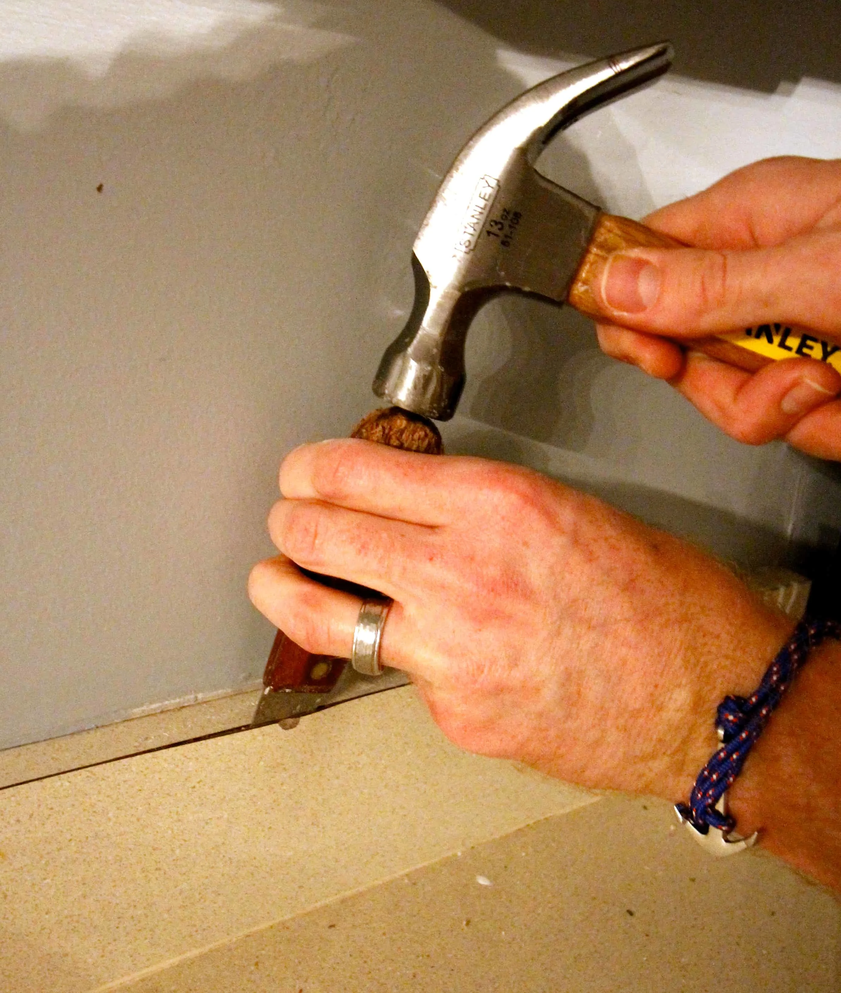 How to Remove Old Laminate Countertops & Backsplash Without Damaging the Cabinets - Charleston Crafted