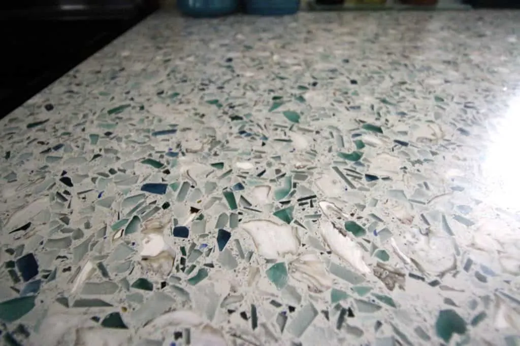 We Have Counter Tops- All of the Details of our Recycled Glass Counter Tops! - Charleston Crafted