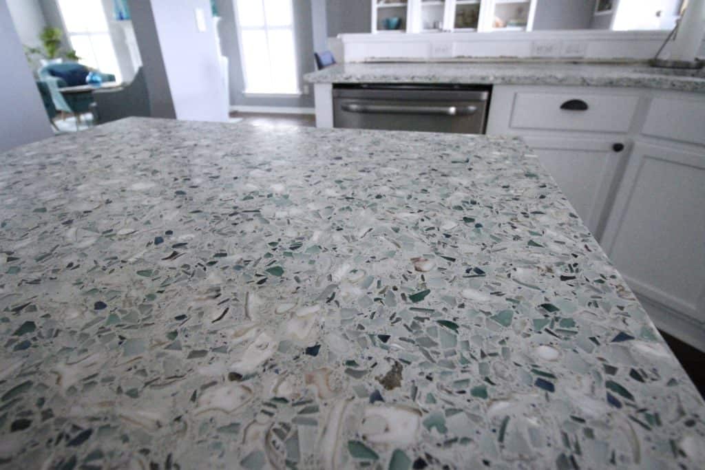 We Have Counter Tops- All of the Details of our Recycled Glass Counter Tops! - Charleston Crafted