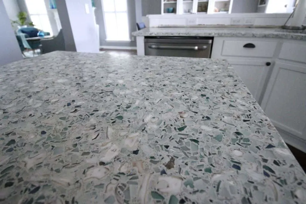 We Have Counter Tops- All of the Details of our Recycled Glass Counter Tops! - Charleston Crafted