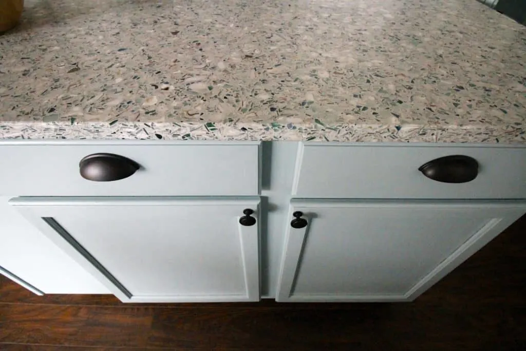 We Have Counter Tops- All of the Details of our Recycled Glass Counter Tops! - Charleston Crafted