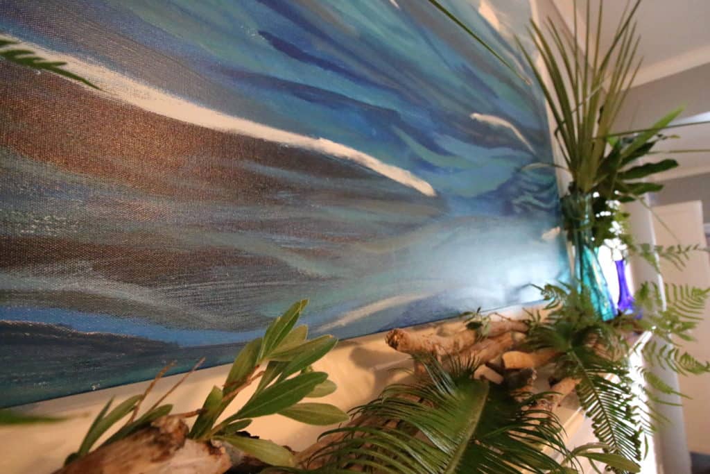 Tropical Summer Palm Leaf Mantel - Charleston Crafted