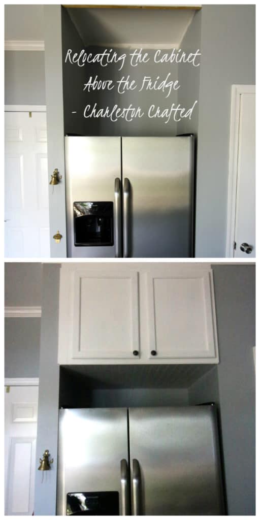 Relocating The Cabinet Above Fridge, Kitchen Cupboards Over Fridge