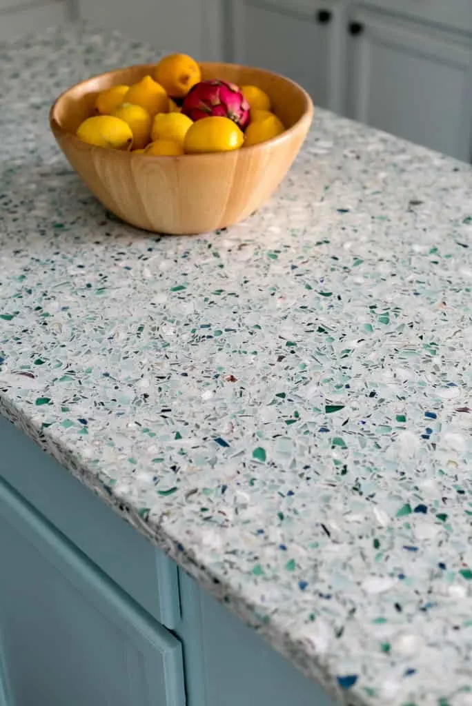 Recycled Glass Oyster S Countertops, Do It Yourself Recycled Glass Countertops