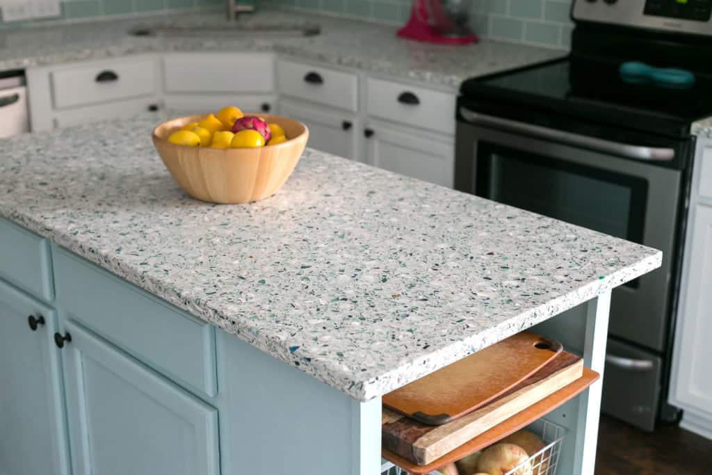 How We Like Our Recycled Glass Oyster Shell Eco Counter Tops 6