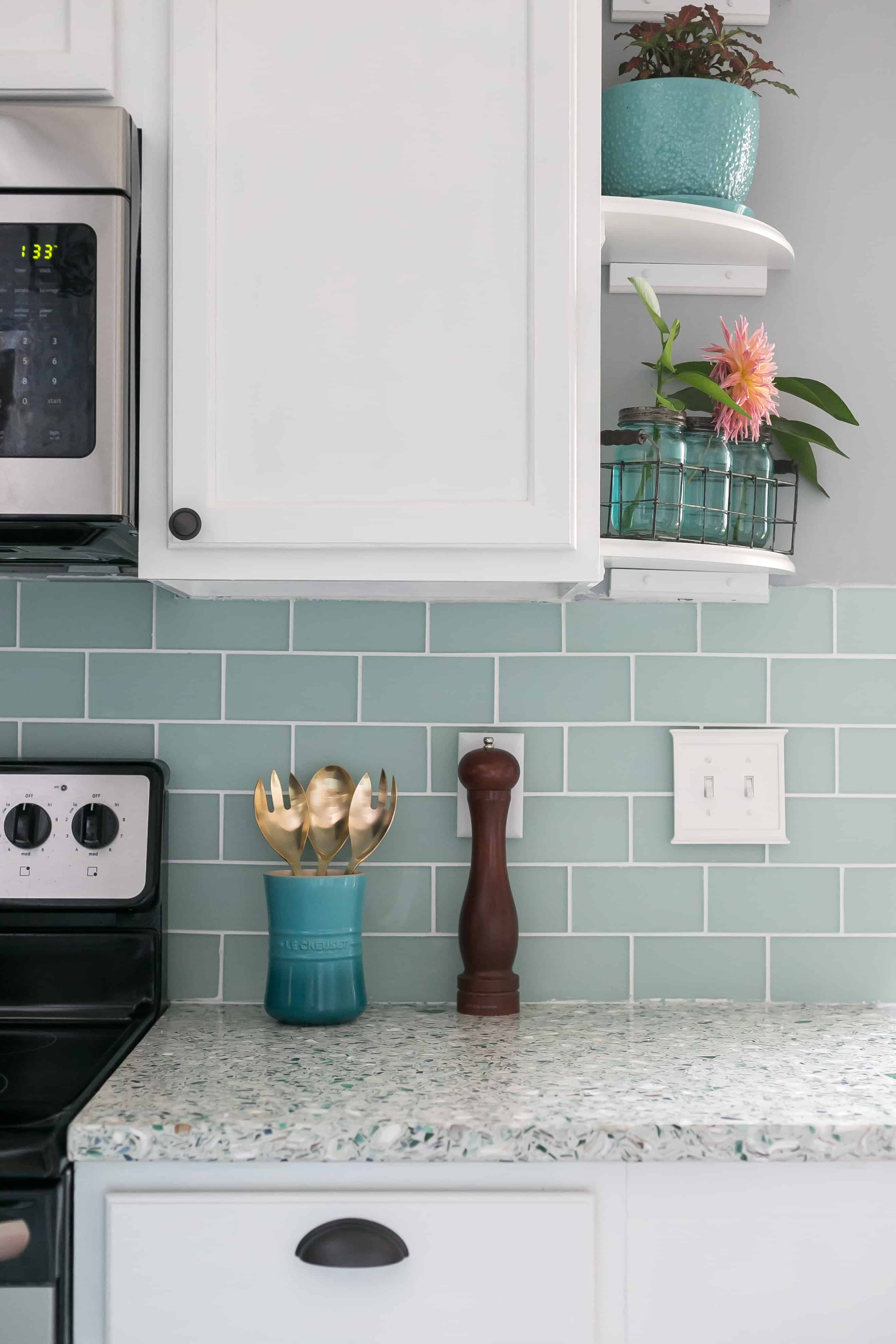 How To Hang A Tile Bar Glass Subway Tile Kitchen Backsplash