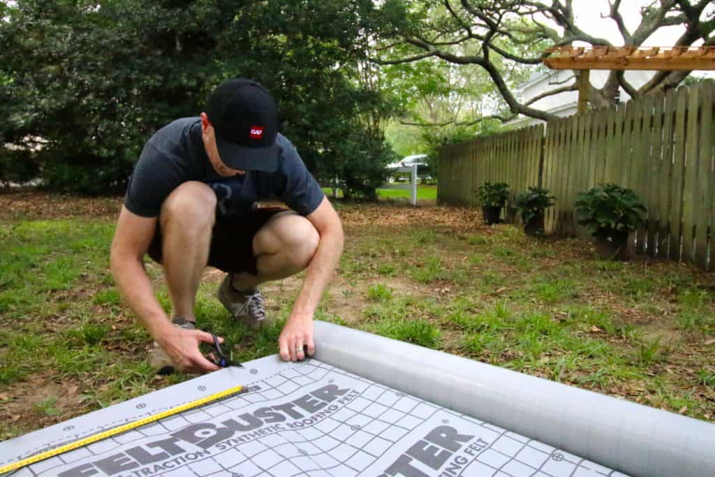 How to DIY Shingle a Wood Shed Roof - Charleston Crafted