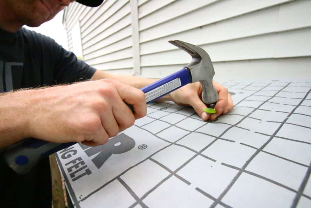 How to DIY Shingle a Wood Shed Roof - Charleston Crafted