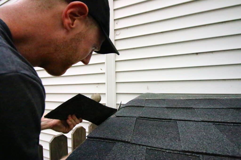 How to DIY Shingle a Wood Shed Roof - Charleston Crafted