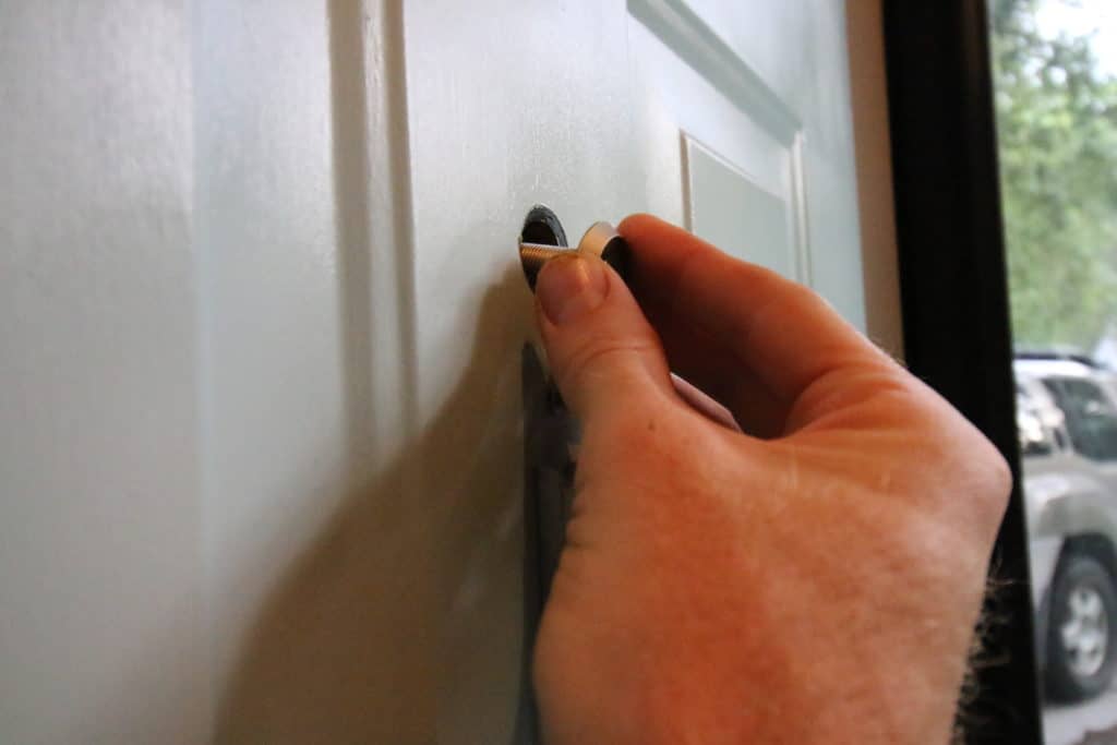 How To Replace a Front Door Peep Hole - Charleston Crafted