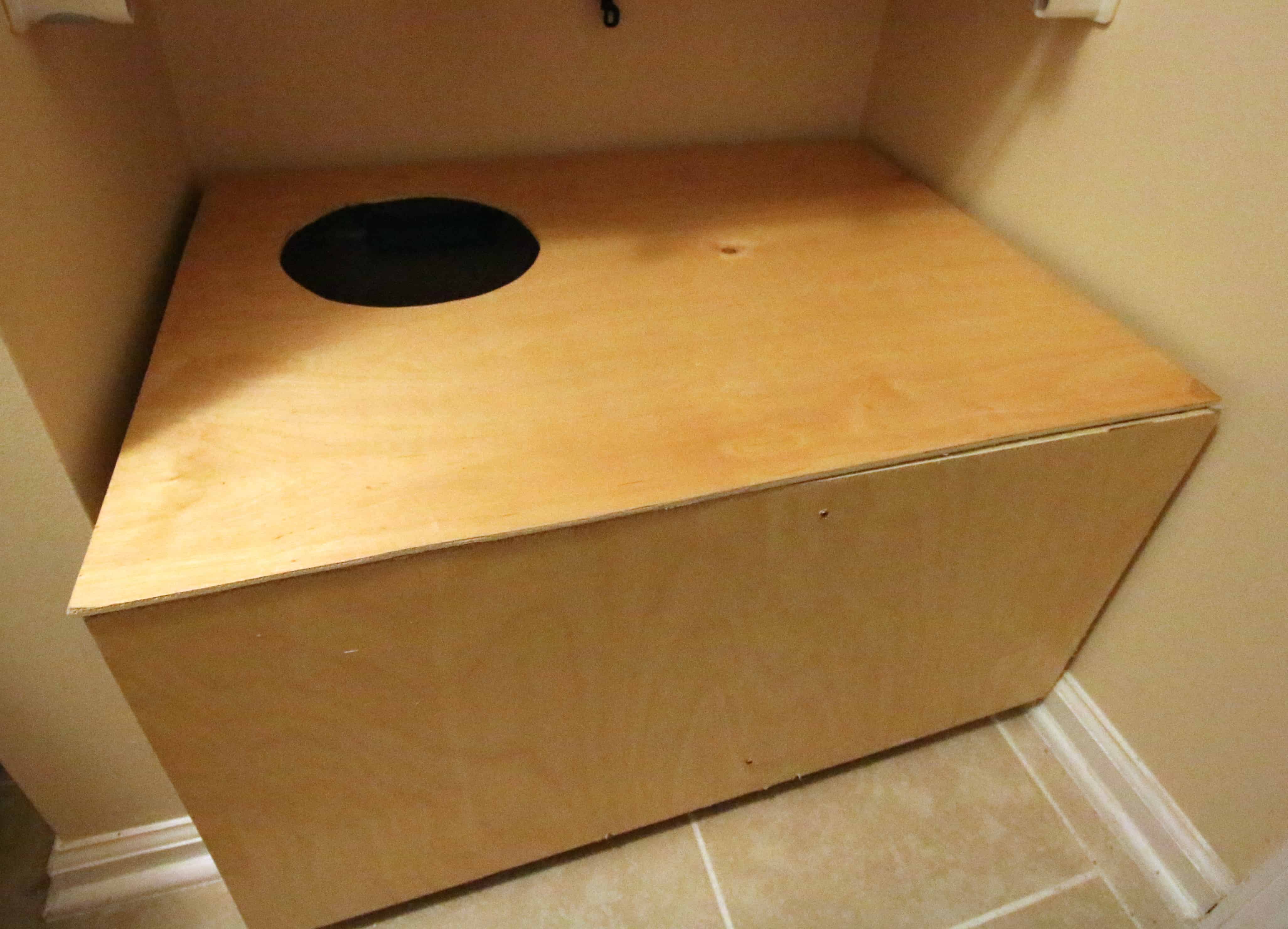 DIY Wooden Top Entry Cat Litter Box