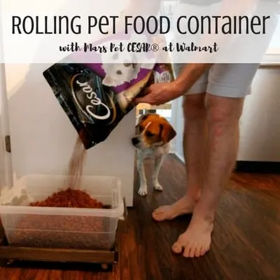 Rolling Pet Food Container with Cesar - Charleston Crafted