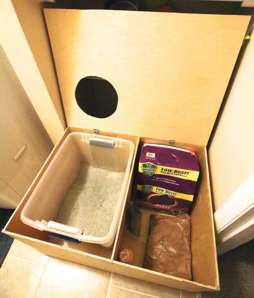 DIY Wooden Top Entry Cat Litter Box - Charleston Crafted