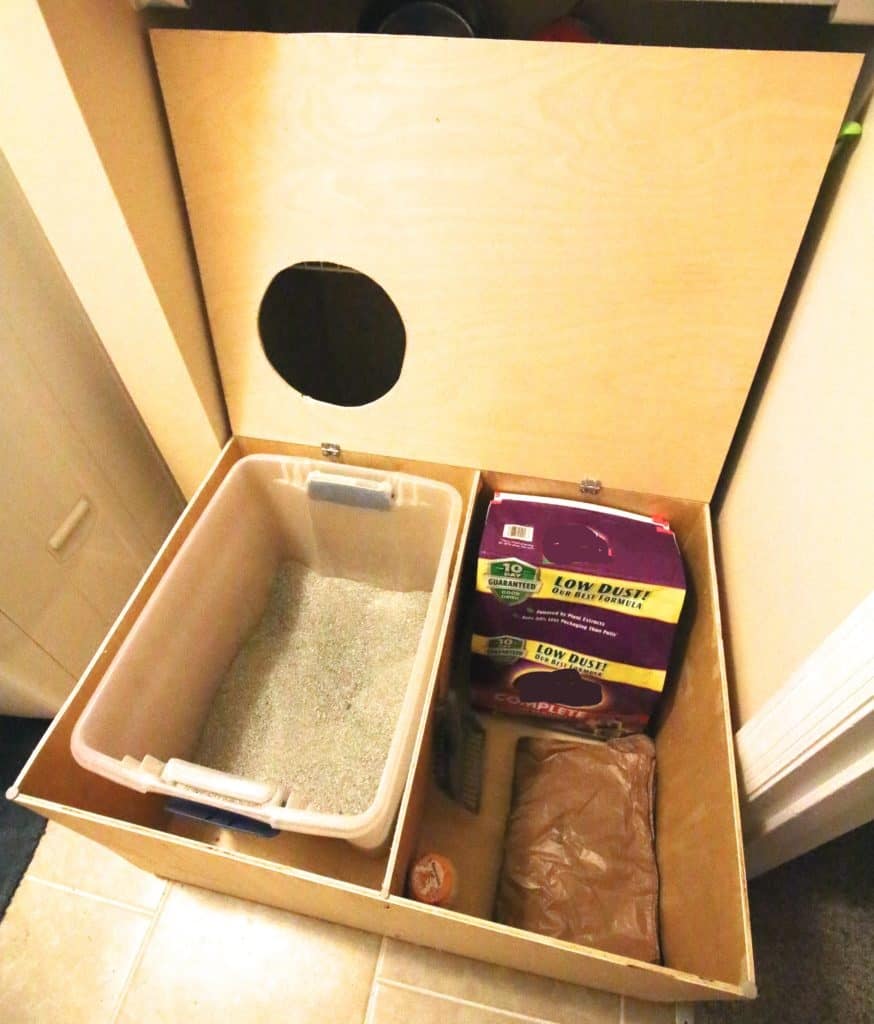 DIY Wooden Top Entry Cat Litter Box