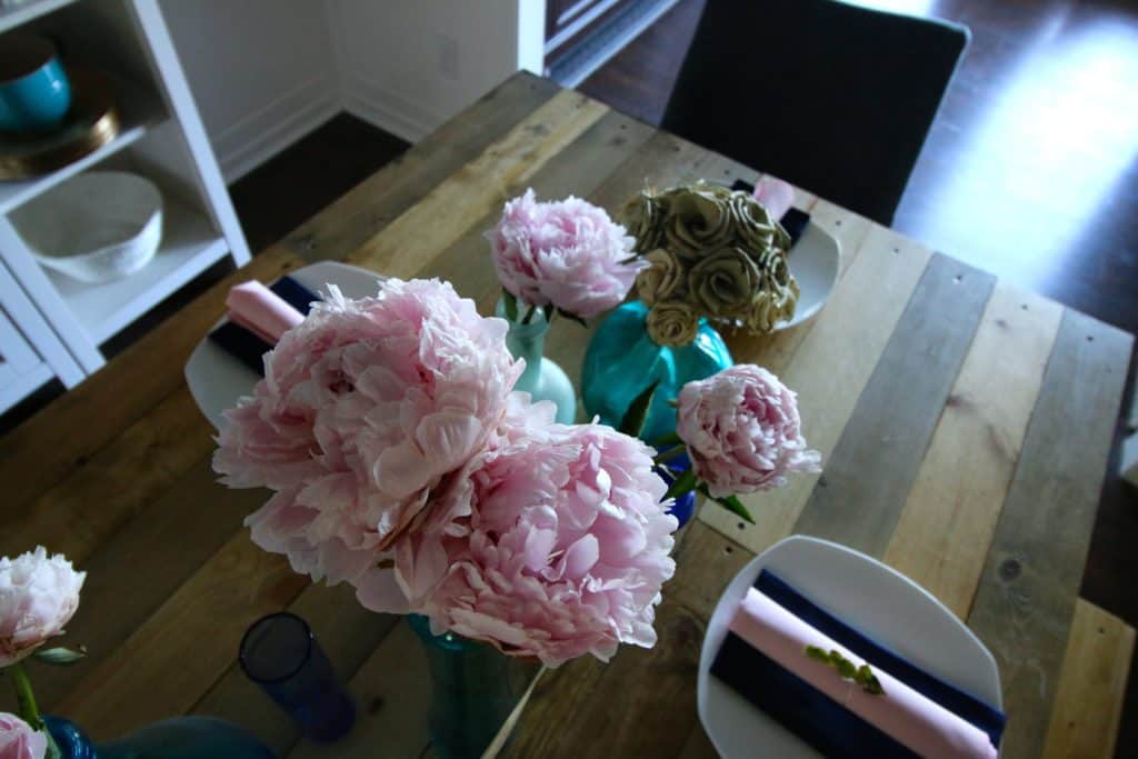 A Pink Peony & Seaglass Summer Tablescape - Charleston Crafted