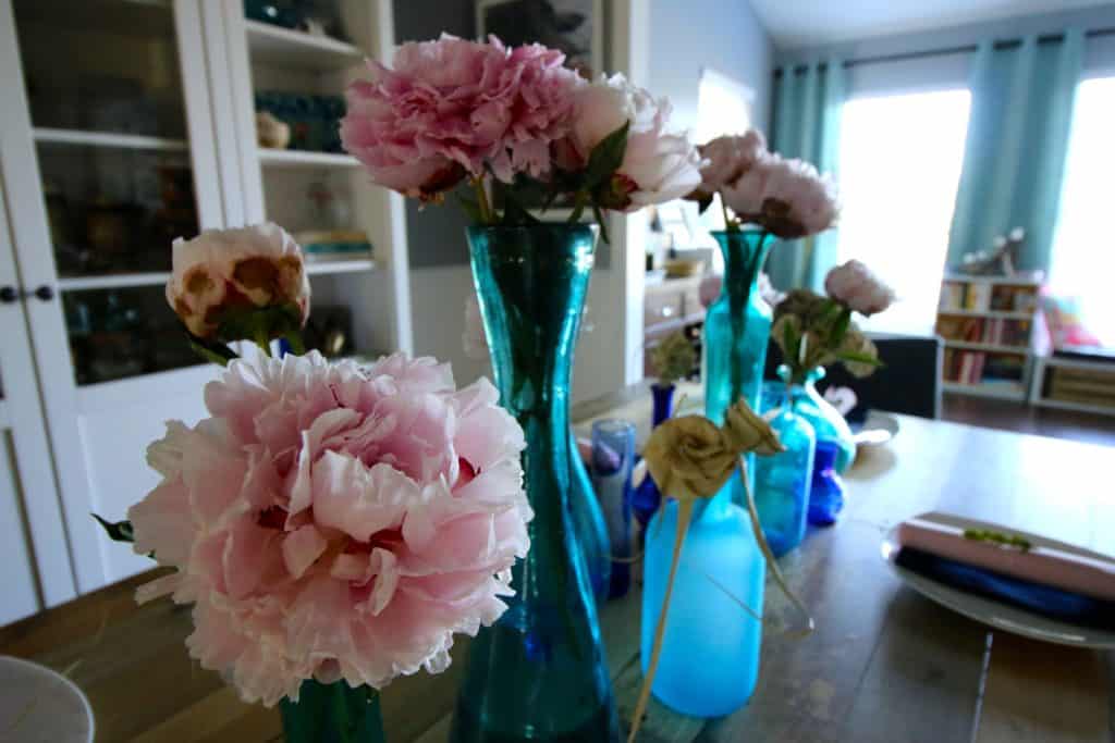 A Pink Peony & Seaglass Summer Tablescape - Charleston Crafted