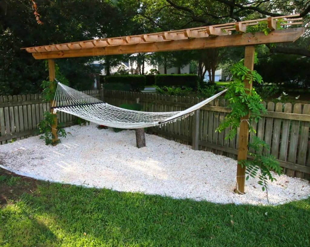 Our Tropical Oasis - A backyard Hammock area - Charleston Crafted
