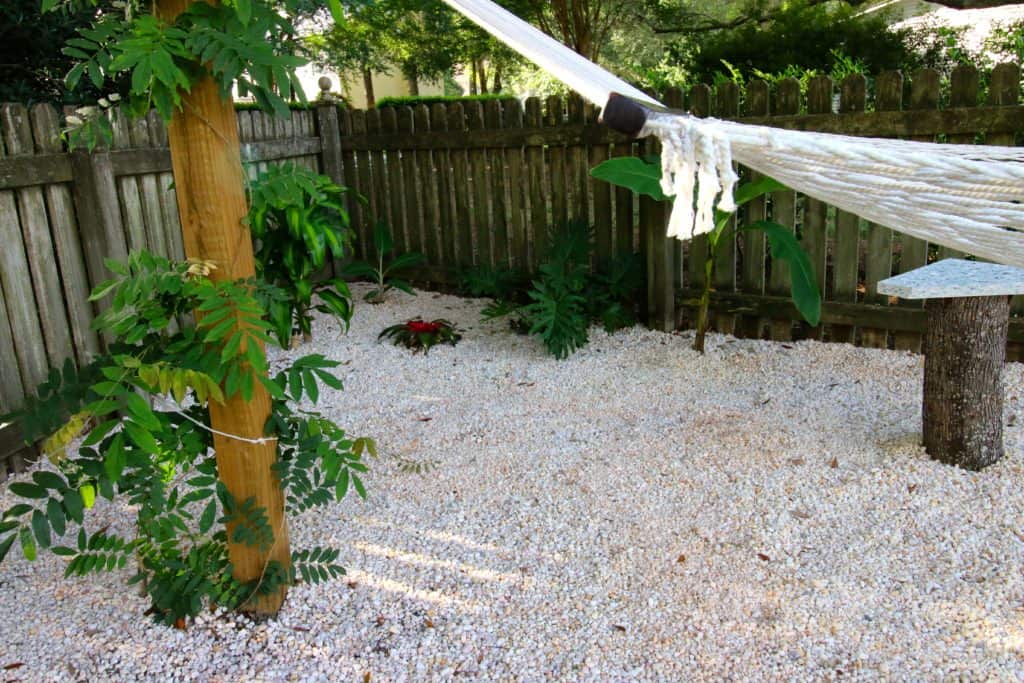 Our Tropical Oasis - A backyard Hammock area - Charleston Crafted