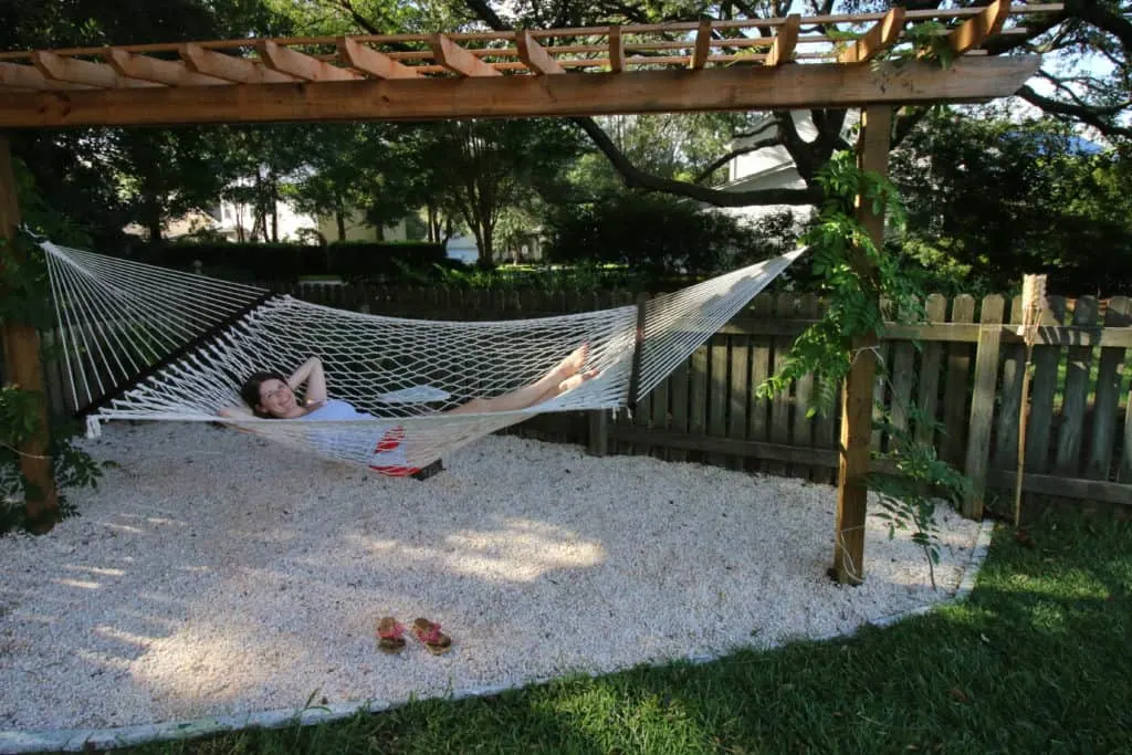 Our Tropical Oasis - A backyard Hammock area - Charleston Crafted