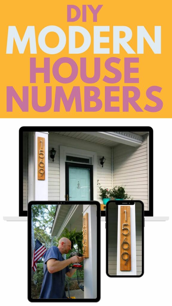 diy modern house numbers