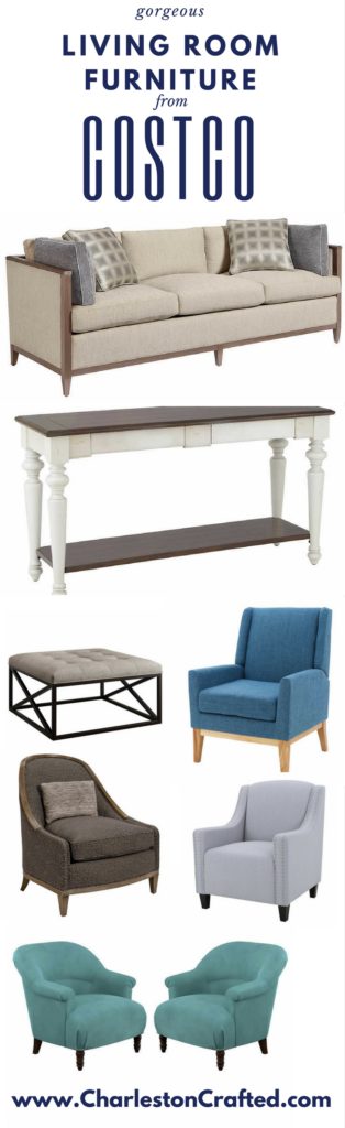 Gorgeous Living Room Furniture that you wouldn't believe came from COSTCO! via Charleston Crafted