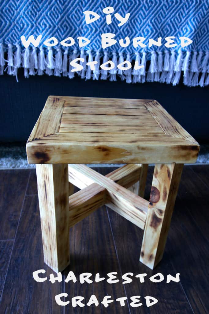 DIY Wood Burned Stool - Charleston Crafted