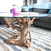 how to make a driftwood coffee table