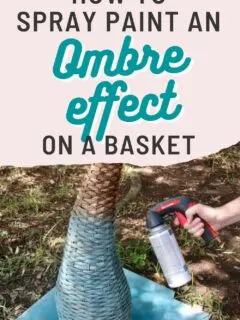 how to spray paint an ombre effect on a basket
