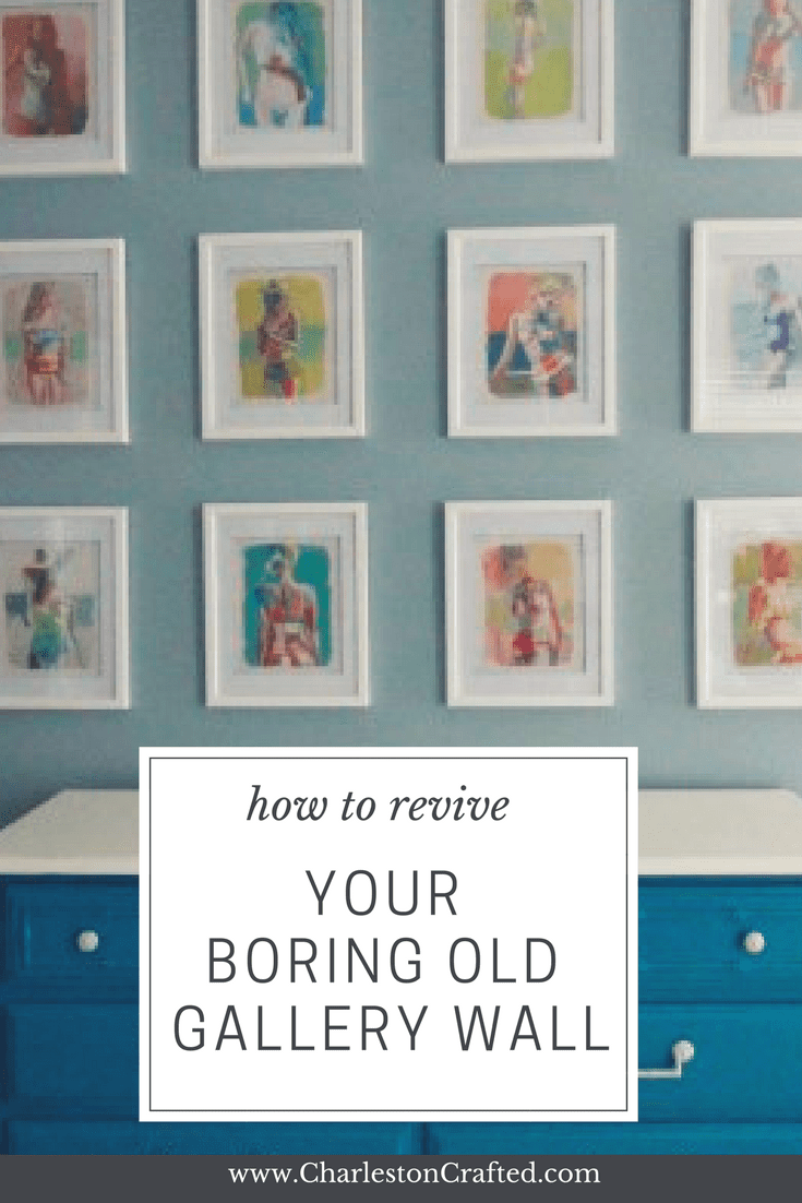 how to update your boring old gallery wall - via Charleston Crafted